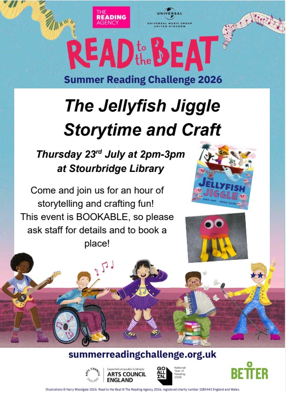Stourbridge Library - Summer Reading Challenge: The Jellyfish Jiggle Storytime and Craft